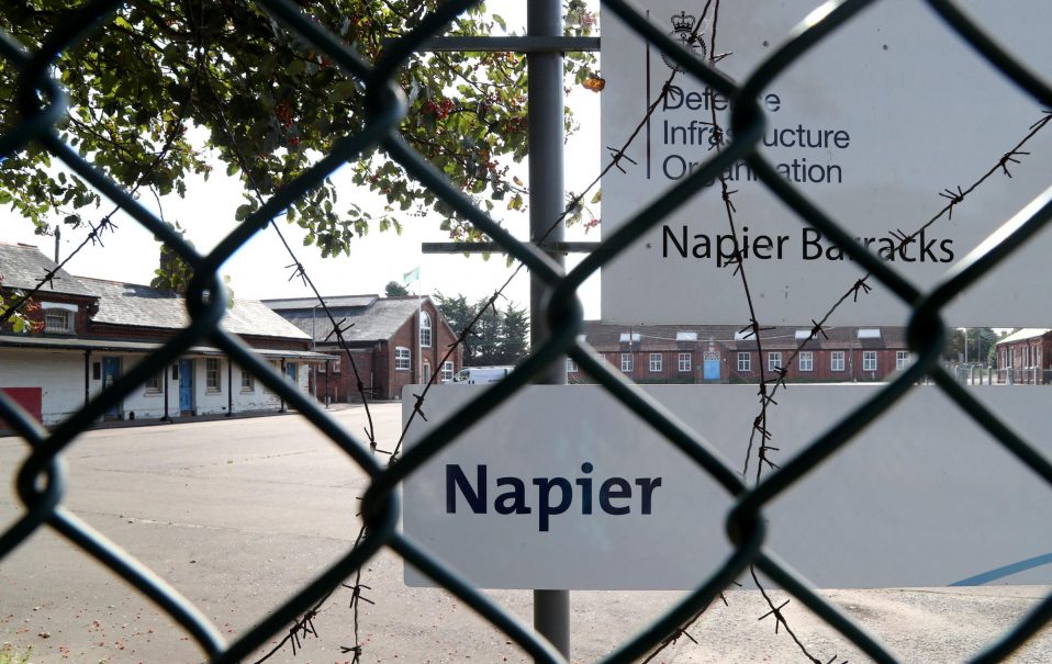 Emergency at Napier Barracks, Kent